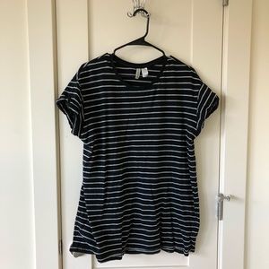 H&M Black and white striped t-shirt dress
